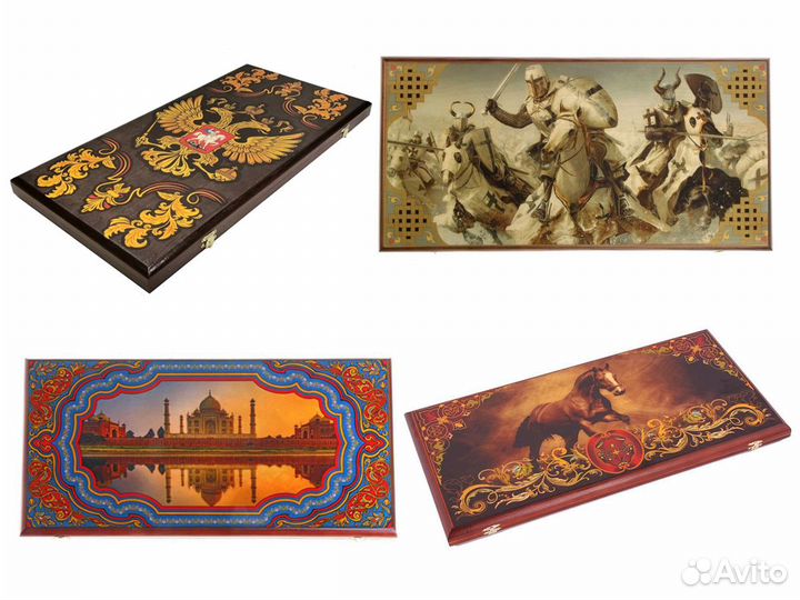 Нарды шашки из дерева с рисунком 60х60см