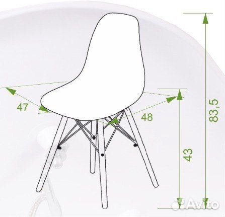 Стул Eames красный