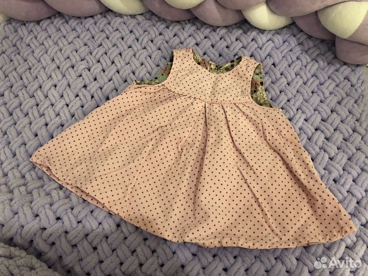 Летние вещи на девочку 3-6 месяцев