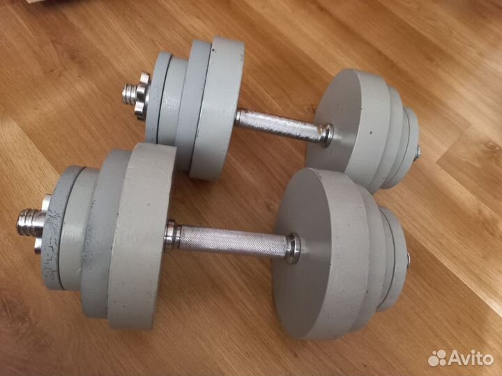 Гантели стальные 21кг и 41кг
