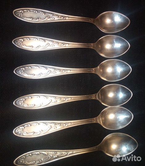 Ложки кофейные и десертные посеребреные СССР