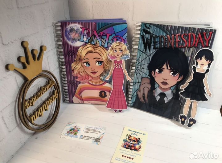 Куколки Венсдей и Энид на липучках. Заказ Ольги