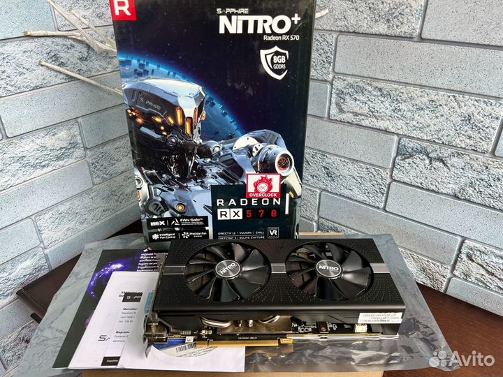 Видеокарта Rx 570 8GB Sapphire Nitro+/Пломба