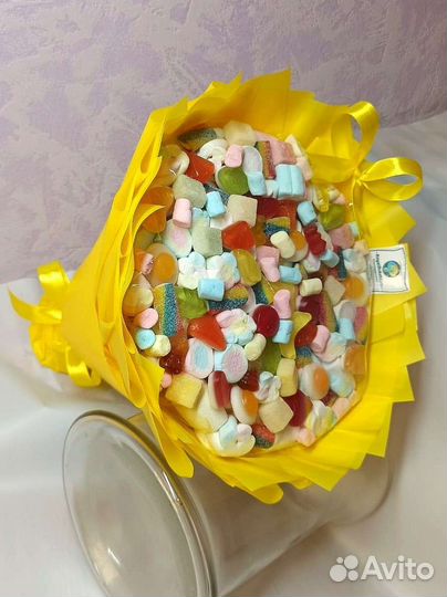 Букет из Маршмеллоу и Мармелада. Съедобные Букеты