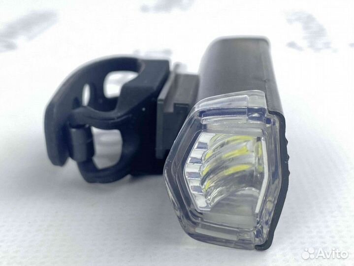 Фара вело передняя алюминиевая, встроенный аккумул