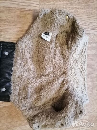 Куртка зимняя кожаная для собаки