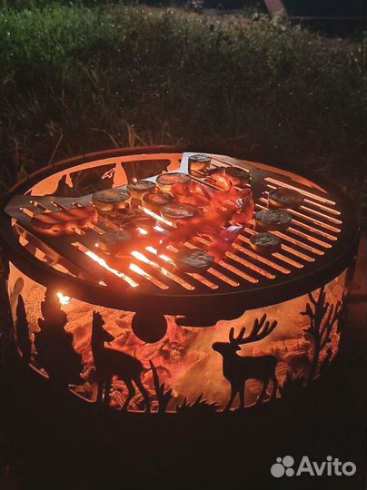 Костровая чаша с дизайном