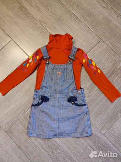 Одежда (платья, джинсы) на девочку 104-110