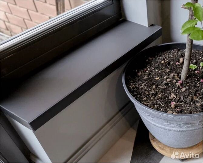 Подоконник moeller LD-40 Черный clean touch