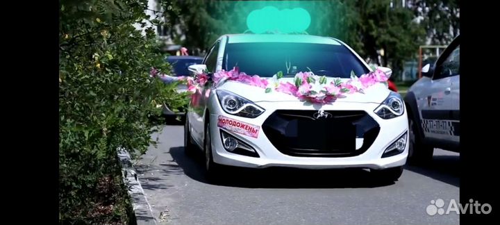 Свадебное украшение на авто