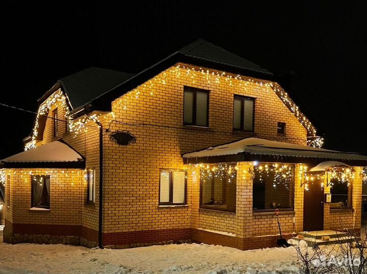 Монтаж уличных гирлянд