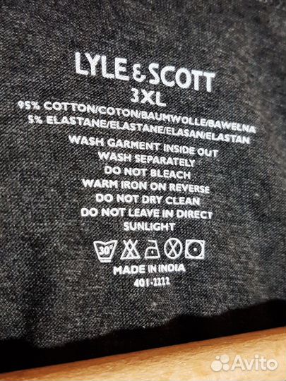 Футболка Lyle & Scott NEW oversized made India 3XL