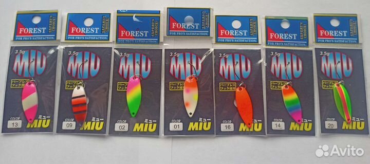 Набор форелевых блёсен Forest Miu 3.5гр 20 шт