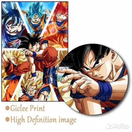 Новый постер аниме Драконий жемчуг 70х100 см холст