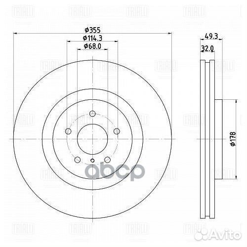 Диск торм. для а/м Infinity FX (08) /G (07) /Q5