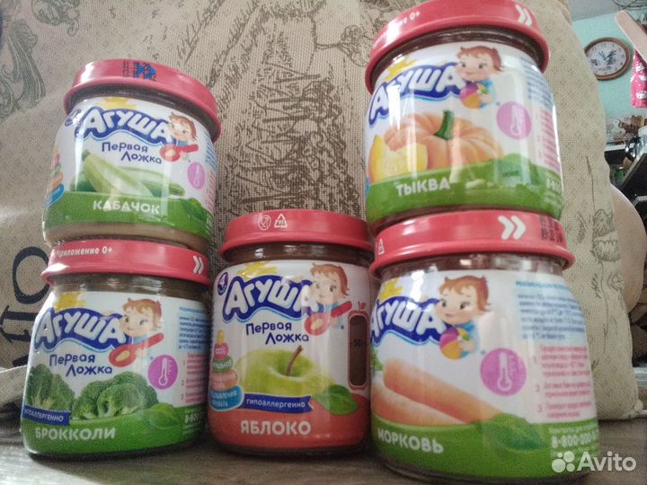 Овощные и фруктовые пюре агуша