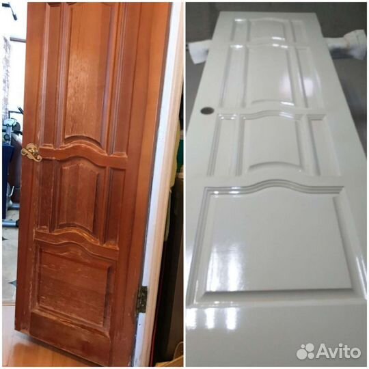 Реставрация и перекраска дверей, деревянной мебели