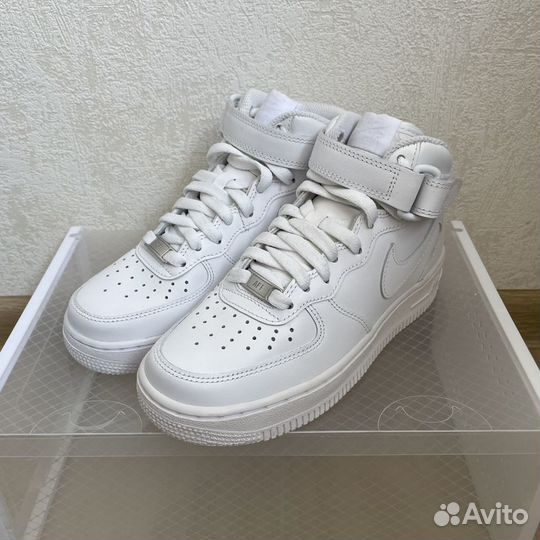 Кроссовки Nike Air Force 1 Mid '07 'Triple White'