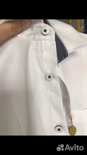 Белая рубашка для мальчика 146-152