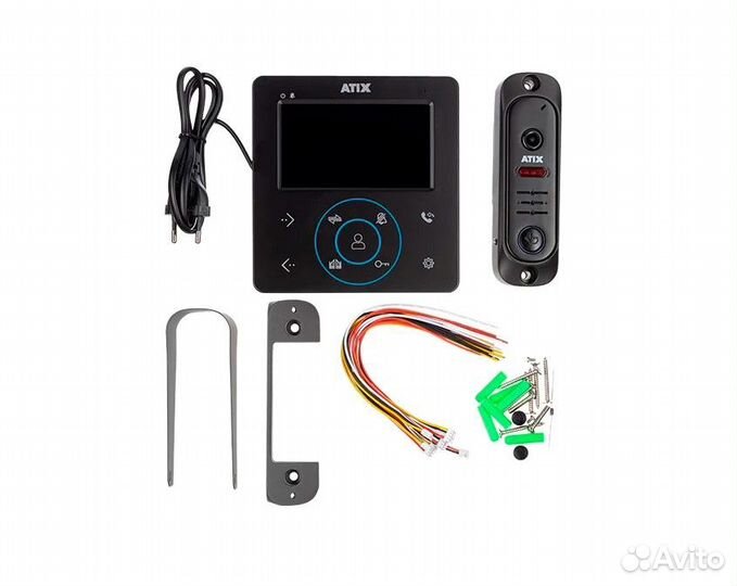 Комплект видеодомофона atix 4.3 для дома с электро