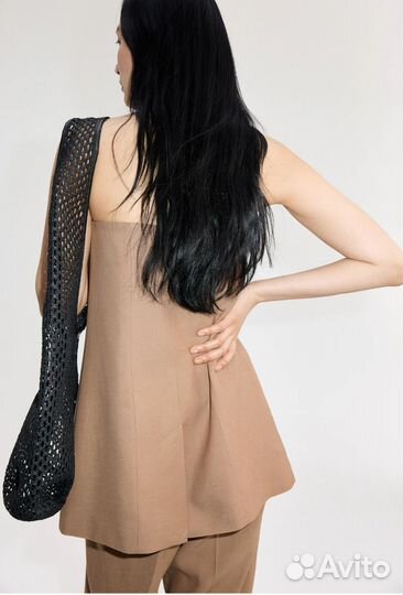 Топ - бандо из смесового льна H&M New 2025