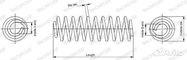 Пружина подвески задн saab: 9-3 2.0 SE Turbo/2.0 T