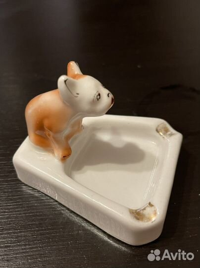 Пепельница Бульдог. Первомайский фарфоровый завод