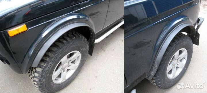 Расширители арок Нива, 50 мм, резиновые