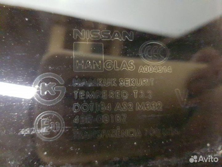 Стекло заднее левое Nissan Almera classic 2006