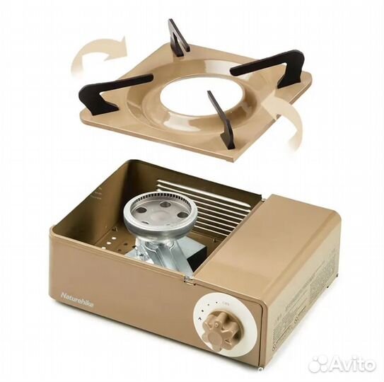 Плита газовая Naturehike 2 кВт, циклон, коричневая