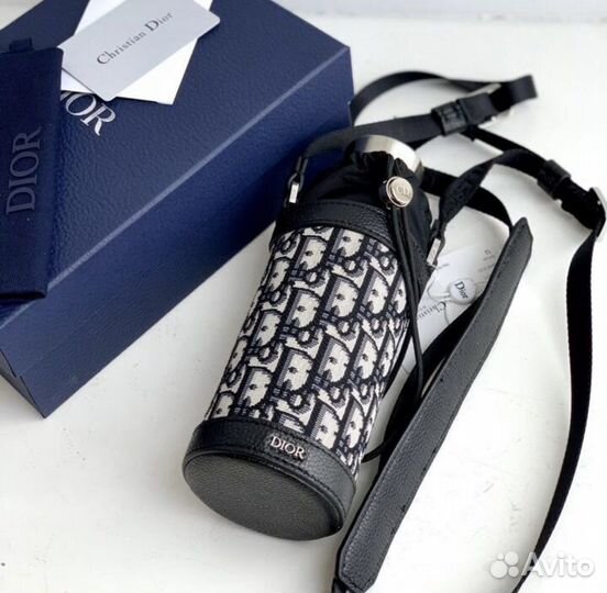 Dior подарочный набор термос и чехол кожаный