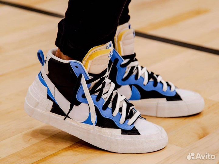 Кроссовки Nike Blazer Mid x Sacai Black Blue