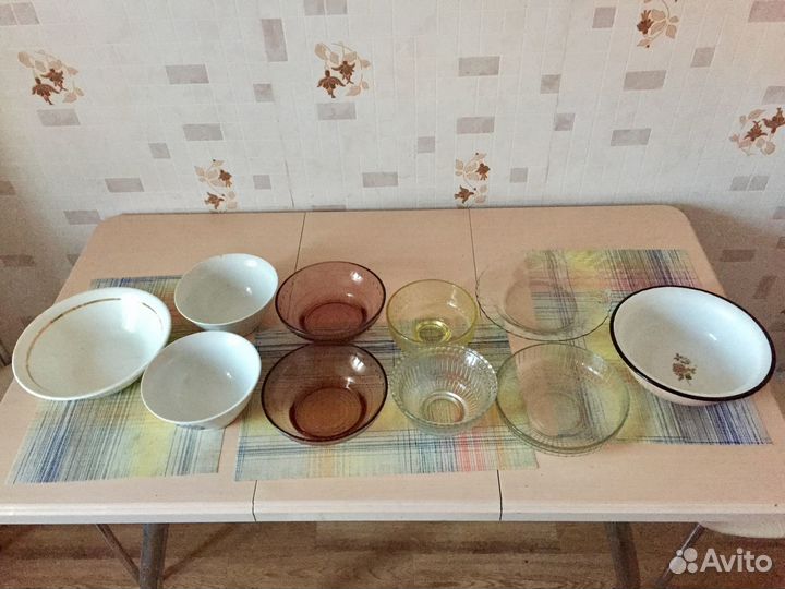 Салатницы, конфетницы, эмалированное блюдо СССР