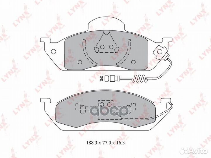 Колодки тормозные дисковые перед BD5326 LYN