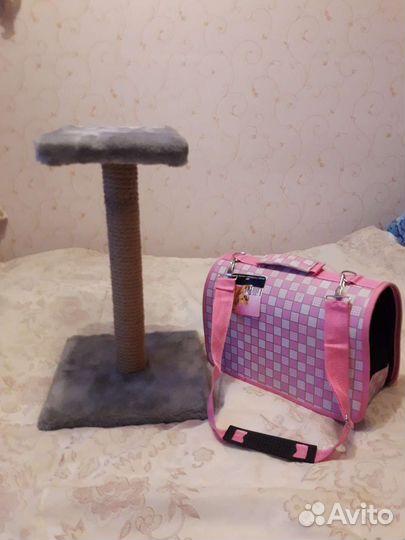 Когтеточка,лежанка, переноска, домик