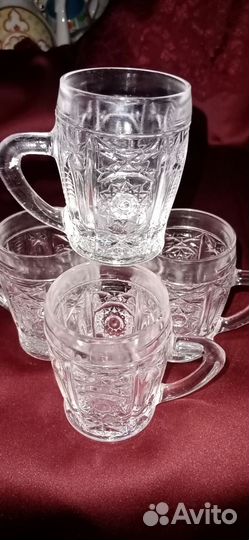 Кружки для крюшона, стопки хрусталь СССР