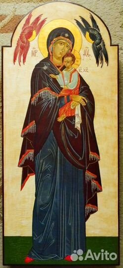 Пару ростовых икон Спасителя и Богородицы