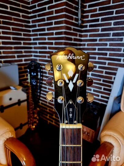 Полуакустическая гитара Washburn HB-30,marshall