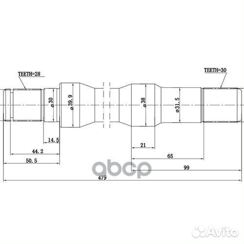Полуось перед прав Z88151R Zikmar