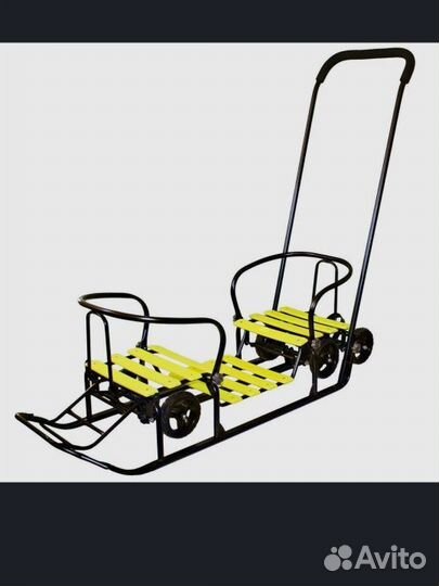 Санки для двойни с колесами