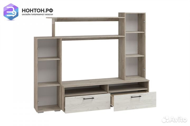 Гостиная Эмма Мини дуб крафт серый / дуб крафт бел