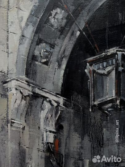 Картина масло виды Петербурга городской пейзаж