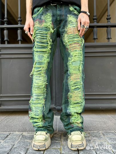 Джинсы клеш апсайкл