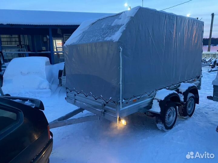 Прицеп двухосный. Размеры кузова 3м. Есть доставка