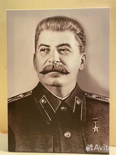Портрет Сталина на холсте 50х70