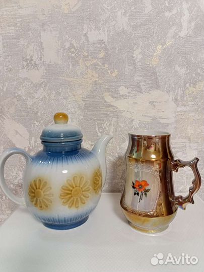 Чайник большой и кувшин из СССР.Новые