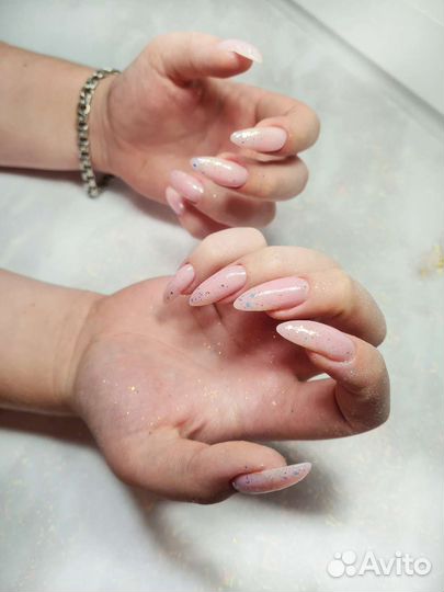 Наращивание ногтей, гелевая коррекция, гель-лак