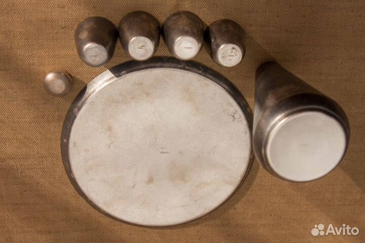 Набор мельхиоровый для коньяка (5 юммет)