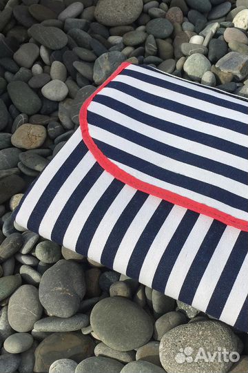 Пляжный коврик 145х95 см., компактный лёгкий двухс