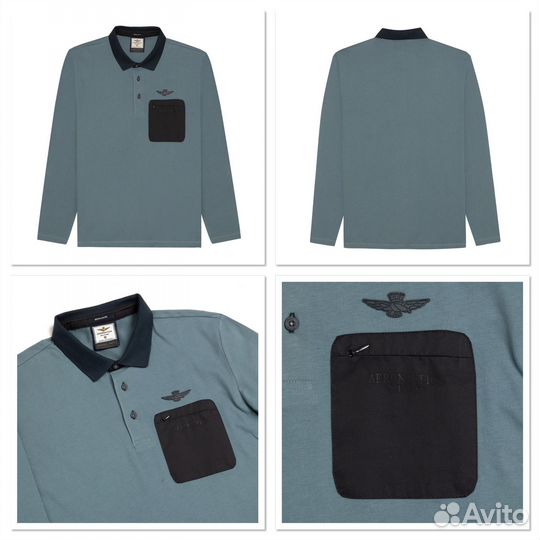 Поло-лонгслив Aeronautica Militare оригинал